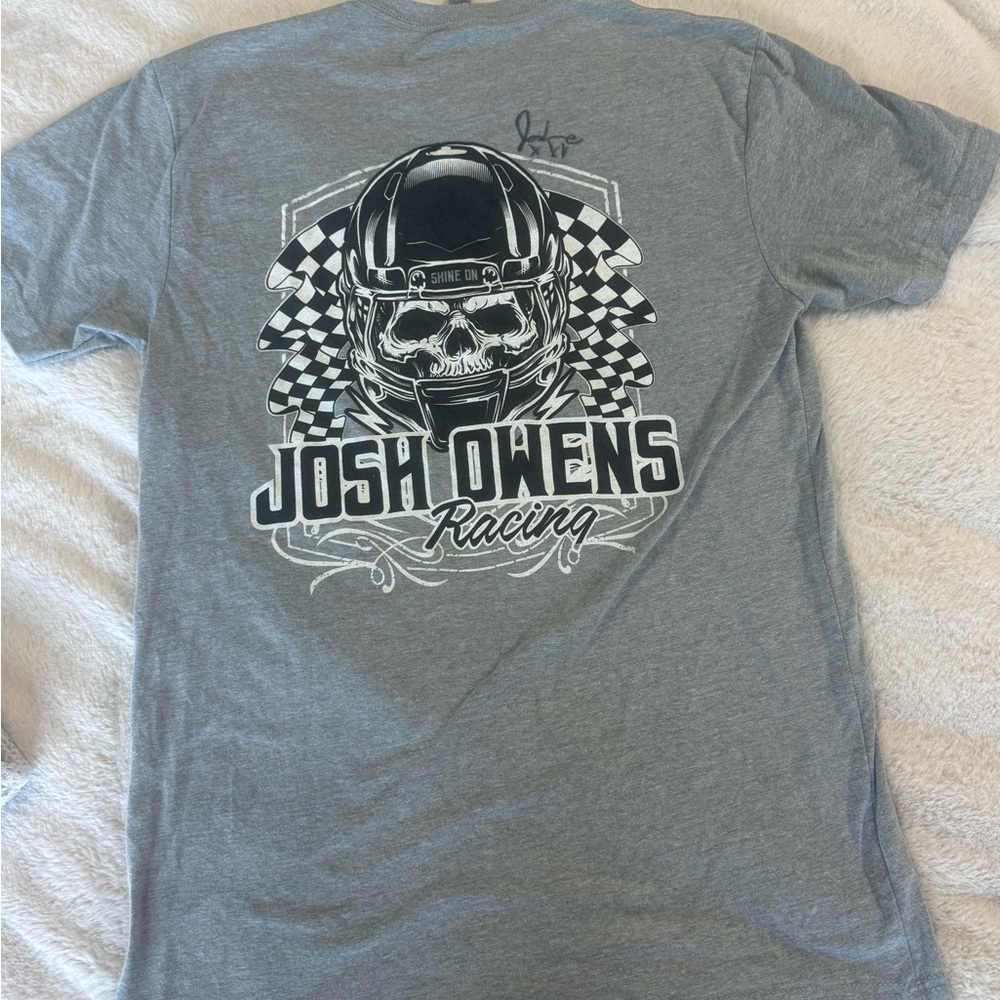 Moonshiners Josh Owen’s racing tee shirt SIGNED size small